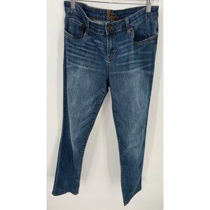 Kut From The Kloth Womens Blue Straight Leg Boyfriend Denim Jeans